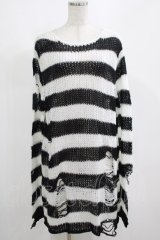 KILL STAR / Pugsley Knit Sweater M 黒×白 H-25-03-10-036-SL-TO-KB-ZH