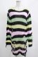 画像1: KILL STAR / Liqorice Knit Sweater M 黒×ピンク×ミント×イエロー H-25-03-10-037-SL-TO-KB-ZH (1)