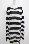 KILL STAR / Pugsley Knit Sweater M 黒×白 H-25-03-10-039-SL-TO-KB-ZH