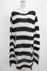 KILL STAR / Pugsley Knit Sweater M 黒×白 H-25-03-10-039-SL-TO-KB-ZH