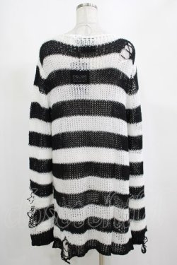 画像3: KILL STAR / Pugsley Knit Sweater M 黒×白 H-25-03-10-039-SL-TO-KB-ZH