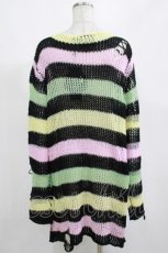 画像3: KILL STAR / Liqorice Knit Sweater M 黒×ピンク×ミント×イエロー H-25-03-10-041-SL-TO-KB-ZI (3)