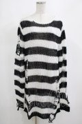 KILL STAR / Pugsley Knit Sweater M 黒×白 H-25-03-10-042-SL-TO-KB-ZH