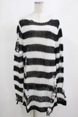 KILL STAR / Pugsley Knit Sweater M 黒×白 H-25-03-10-042-SL-TO-KB-ZH