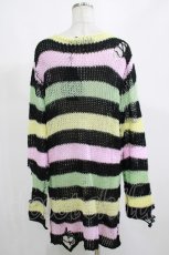 画像3: KILL STAR / Liqorice Knit Sweater M 黒×ピンク×ミント×イエロー H-25-03-10-043-SL-TO-KB-ZH (3)