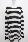 KILL STAR / Pugsley Knit Sweater M 黒×白 H-25-03-10-046-SL-TO-KB-ZH