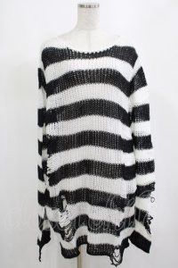 KILL STAR / Pugsley Knit Sweater M 黒×白 H-25-03-10-048-SL-TO-KB-ZH