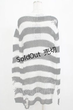 画像3: KILL STAR / Pugsley Knit Sweater M 黒×白 H-25-03-10-048-SL-TO-KB-ZH