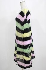 画像2: KILL STAR / Liqorice Knit Sweater L 黒×ピンク×ミント×イエロー H-25-03-10-049-SL-TO-KB-ZH (2)