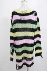画像3: KILL STAR / Liqorice Knit Sweater L 黒×ピンク×ミント×イエロー H-25-03-10-049-SL-TO-KB-ZH (3)