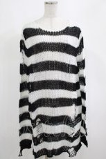 画像1: KILL STAR / Pugsley Knit Sweater M 黒×白 H-25-03-10-050-SL-TO-KB-ZI (1)