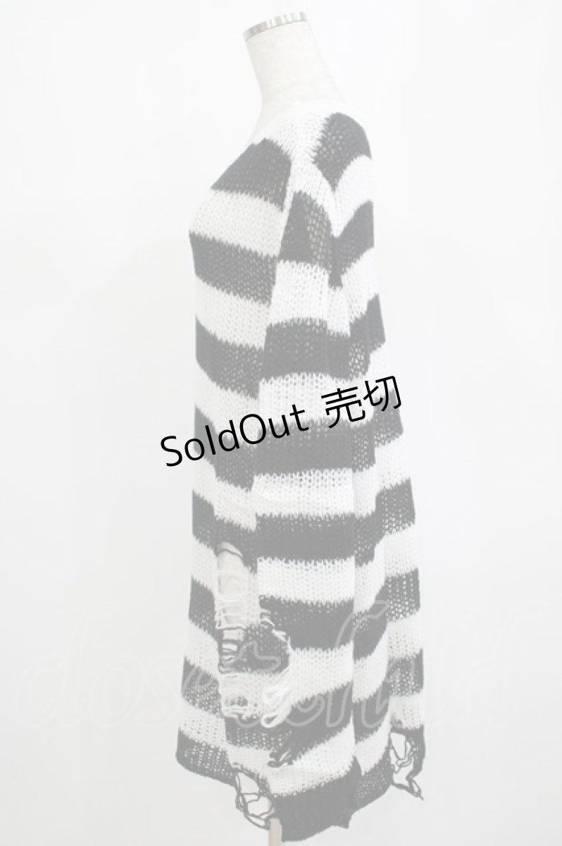 画像2: KILL STAR / Pugsley Knit Sweater M 黒×白 H-25-03-10-050-SL-TO-KB-ZI (2)