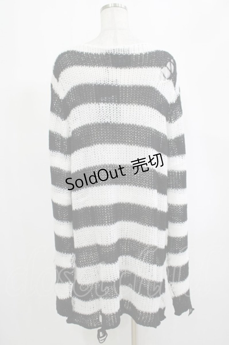 画像3: KILL STAR / Pugsley Knit Sweater M 黒×白 H-25-03-10-050-SL-TO-KB-ZI (3)