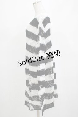画像2: KILL STAR / Pugsley Knit Sweater XL 黒×白 H-25-03-10-052-SL-TO-KB-ZH