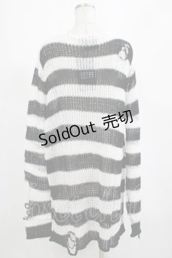 画像3: KILL STAR / Pugsley Knit Sweater XL 黒×白 H-25-03-10-052-SL-TO-KB-ZH
