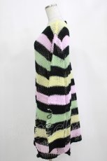 画像2: KILL STAR / Liqorice Knit Sweater L 黒×ピンク×ミント×イエロー H-25-03-10-053-SL-TO-KB-OS (2)