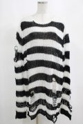 KILL STAR / Pugsley Knit Sweater XXL 黒×白 H-25-03-10-054-SL-TO-KB-ZH