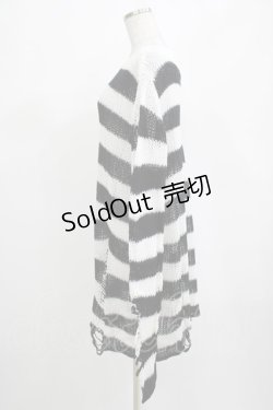 画像2: KILL STAR / Pugsley Knit Sweater XXL 黒×白 H-25-03-10-054-SL-TO-KB-ZT056