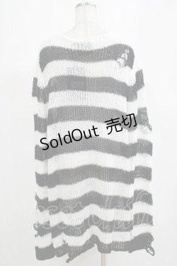 画像3: KILL STAR / Pugsley Knit Sweater XXL 黒×白 H-25-03-10-054-SL-TO-KB-ZT056