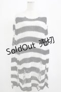 KILL STAR / Pugsley Knit Sweater XXL 黒×白 H-25-03-10-056-SL-TO-KB-ZI