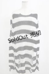 KILL STAR / Pugsley Knit Sweater XXL 黒×白 H-25-03-10-056-SL-TO-KB-ZI
