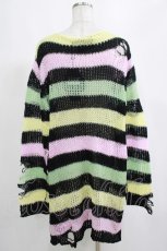 画像3: KILL STAR / Liqorice Knit Sweater L 黒×ピンク×ミント×イエロー H-25-03-10-059-SL-TO-KB-ZH (3)