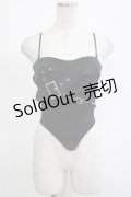 DARK IN LOVE / Punk metal crop corset XS ブラック H-25-03-10-060-PU-TO-KB-ZH