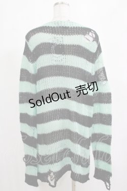 画像3: KILL STAR / After Eight Knit Sweater XS 黒×ミントグリーン H-25-03-10-061-SL-TO-KB-ZH