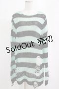 KILL STAR / After Eight Knit Sweater XS 黒×ミントグリーン H-25-03-10-063-SL-TO-KB-ZI