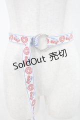 Candy Stripper / GIRLS CANDY BELT  白×青 H-25-03-10-1031-PU-ZA-KB-ZH