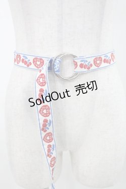 画像1: Candy Stripper / GIRLS CANDY BELT  白×青 H-25-03-10-1031-PU-ZA-KB-ZH