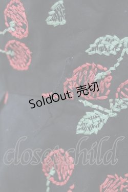 画像4: Jane Marple / チェリー刺繍ジャンパースカート M ブラック H-25-03-10-1006-JM-OP-KB-ZH