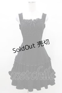 Moi-meme-Moitie / ティアードジャンパースカート 2 黒 H-25-03-10-1007-MO-OP-KB-ZH