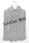 h.NAOTO / レースブラウス  黒 H-25-03-10-1016-HN-BL-KB-ZH