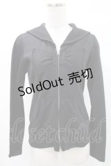 Jane Marple / セーラー襟ZIPパーカー M ブラック H-25-03-10-1018-JM-TO-KB-ZH