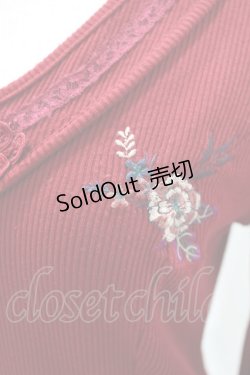 画像3: Ozz oneste / チャイナボタンリブトップス  赤 H-25-03-10-1024-OO-TO-KB-ZH
