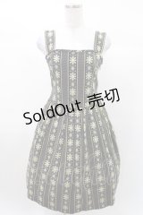 Jane Marple / マーガレットジャガードスクエアドレス M ブラック H-25-03-10-1004-JM-OP-KB-ZH