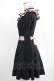 画像2: DARK IN LOVE / Gothic lolita pink ruffle neck princess dress XS ブラック×ピンク H-25-03-10-001-PU-OP-KB-ZH (2)
