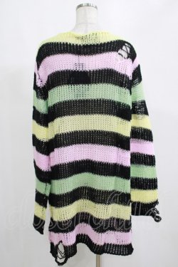 画像3: KILL STAR / Liqorice Knit Sweater L 黒×ピンク×ミント×イエロー H-25-03-10-066-SL-TO-KB-ZI