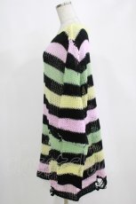 画像2: 【SALE】KILL STAR / Liqorice Knit Sweater L 黒×ピンク×ミント×イエロー H-25-03-10-068-SL-TO-KB-ZT206 (2)