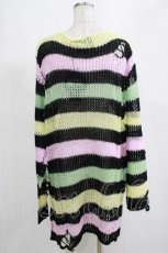 画像3: 【SALE】KILL STAR / Liqorice Knit Sweater L 黒×ピンク×ミント×イエロー H-25-03-10-068-SL-TO-KB-ZT206 (3)