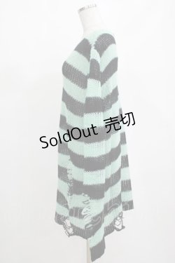 画像2: KILL STAR / After Eight Knit Sweater S 黒×ミントグリーン H-25-03-10-069-SL-TO-KB-ZI