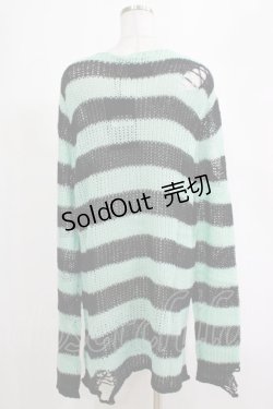画像3: KILL STAR / After Eight Knit Sweater S 黒×ミントグリーン H-25-03-10-069-SL-TO-KB-ZI