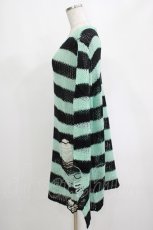 画像2: 【SALE】KILL STAR / After Eight Knit Sweater S 黒×ミントグリーン H-25-03-10-071-SL-TO-KB-ZT206 (2)