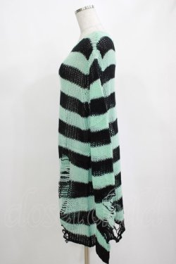 画像2: KILL STAR / After Eight Knit Sweater S 黒×ミントグリーン H-25-03-10-073-SL-TO-KB-OS