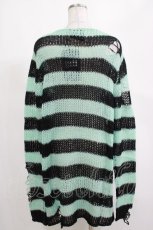 画像3: 【SALE】KILL STAR / After Eight Knit Sweater S 黒×ミントグリーン H-25-03-10-075-SL-TO-KB-ZT051 (3)
