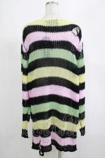 画像3: KILL STAR / Liqorice Knit Sweater L 黒×ピンク×ミント×イエロー H-25-03-10-076-SL-TO-KB-ZH (3)