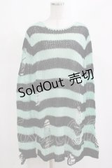 KILL STAR / After Eight Knit Sweater S 黒×ミントグリーン H-25-03-10-077-SL-TO-KB-ZY