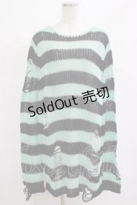 KILL STAR / After Eight Knit Sweater S 黒×ミントグリーン H-25-03-10-077-SL-TO-KB-ZY