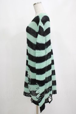 画像2: KILL STAR / After Eight Knit Sweater S 黒×ミントグリーン H-25-03-10-077-SL-TO-KB-ZY